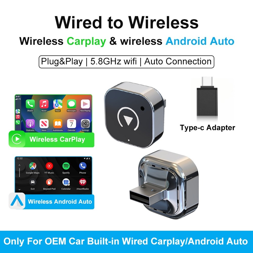 Smartwatch Universal - Беспроводной адаптер CarPlay FLIXIVI 2026 2-в-1: