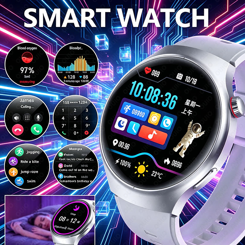 Smartwatch M Active - Смарт-часы 2026: Мультиспортивный режим, Bluetooth-звонки, мониторинг