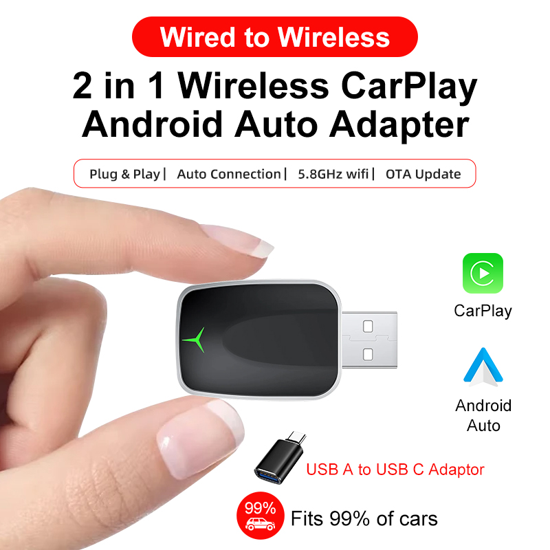 Smartwatch Universal - Новый беспроводной адаптер CarPlay 2-в-1 (проводной