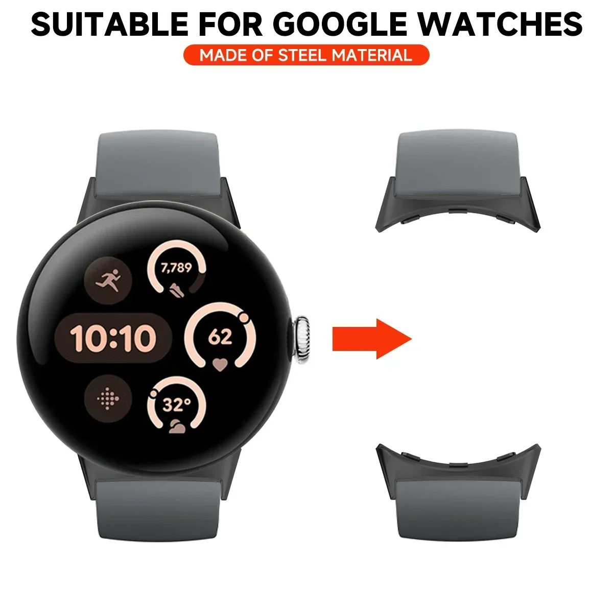 2 шт., адаптер для ремешка для – обзор и цена Smartwatch Straps & Accessories