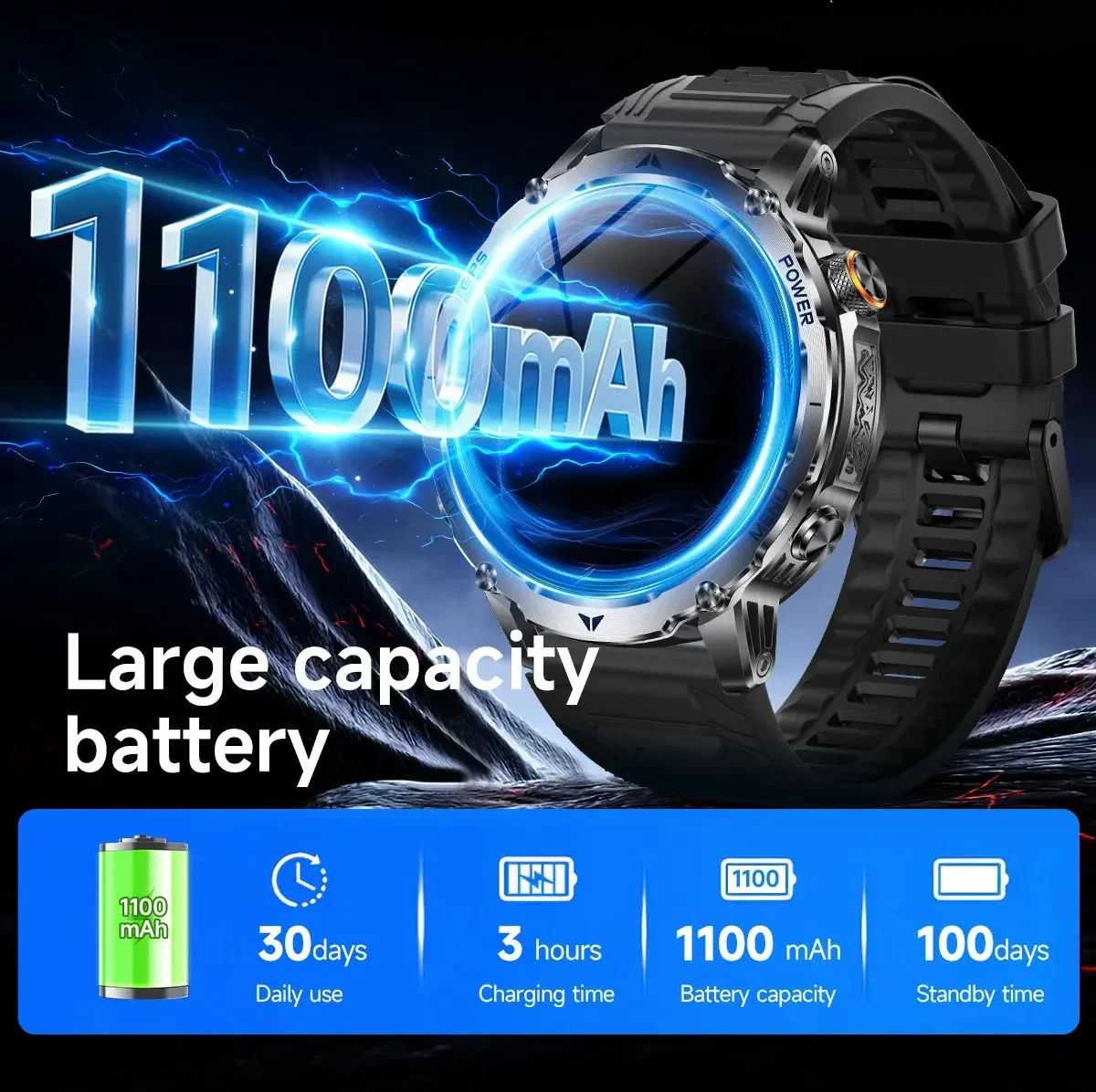 Мужские военные смарт-часы с G – обзор и цена Smartwatch M Active