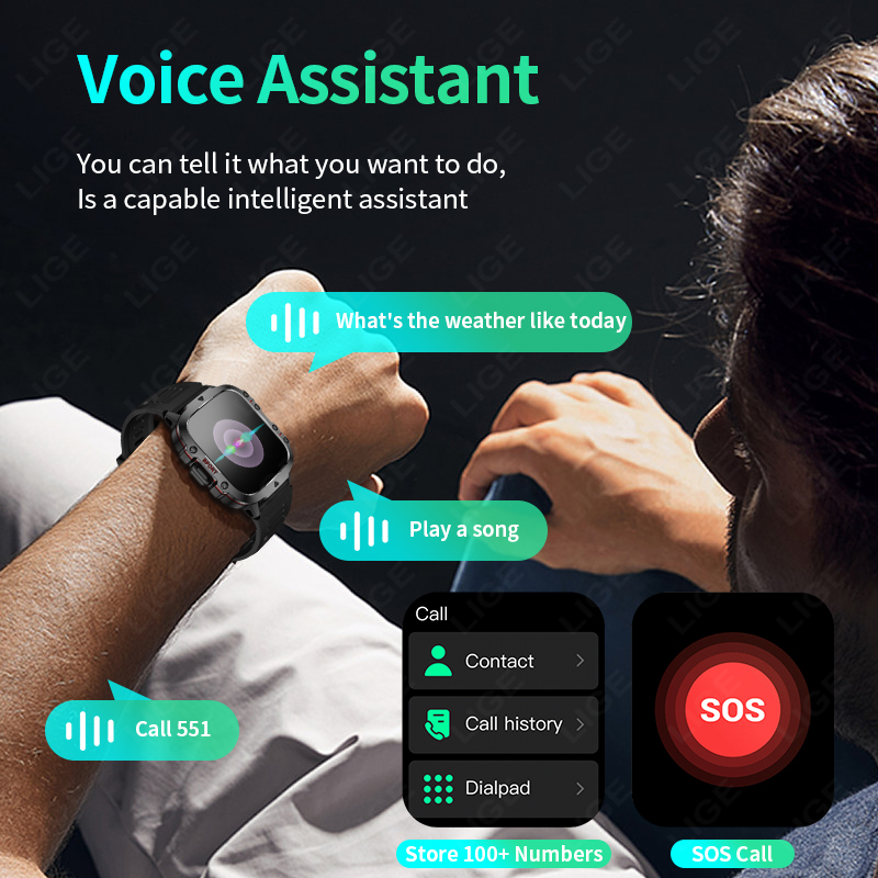 LIGE уличные умные часы для му – обзор и цена Smartwatch Face